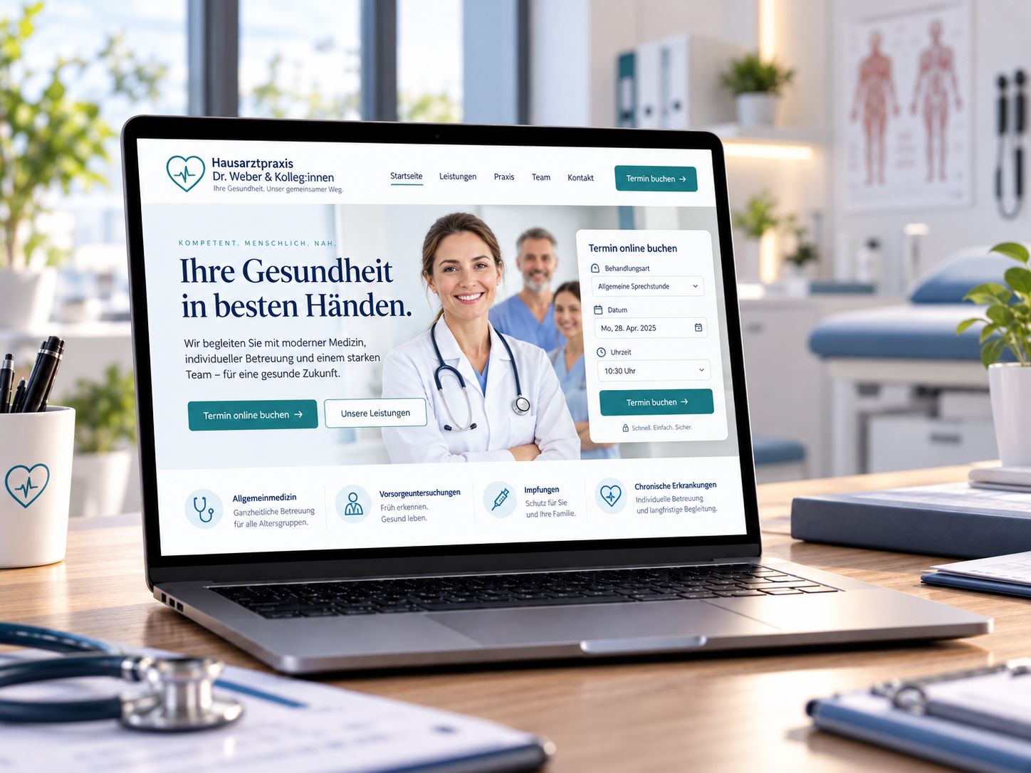 Praxiswebsite für eine Arztpraxis