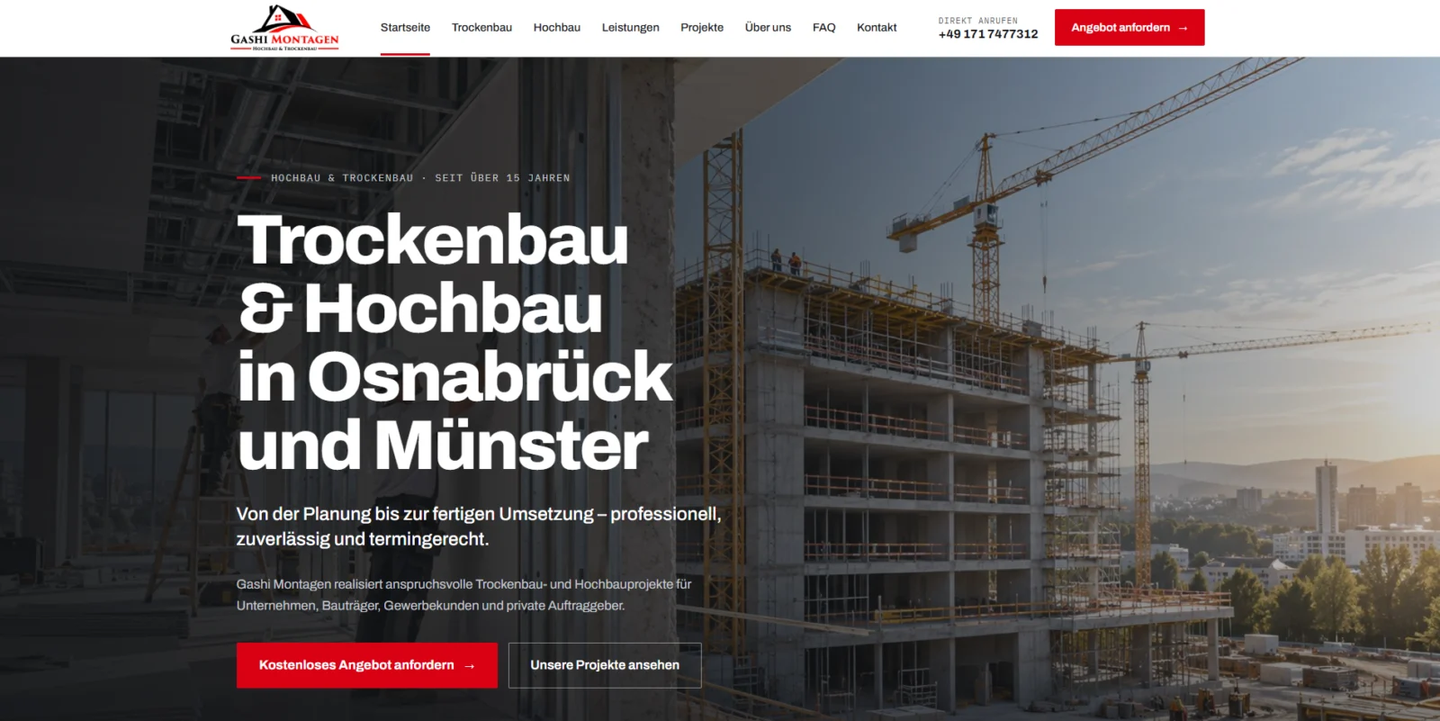 Neue Website von Gashi Montagen (nachher)