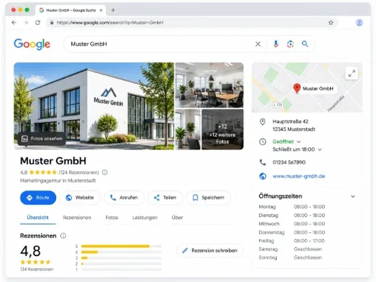Google-Unternehmensprofil in der Suche